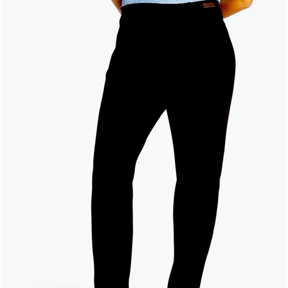 Lee Women's Plus Size Relaxed Fit Side Elastic Tapered Leg Jean black 20W long - Picture 2 of 10